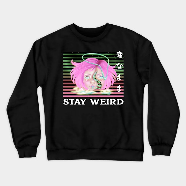 Stay Weird Pastel Goth Dreams Crewneck Sweatshirt by Sugoi Otaku Gifts